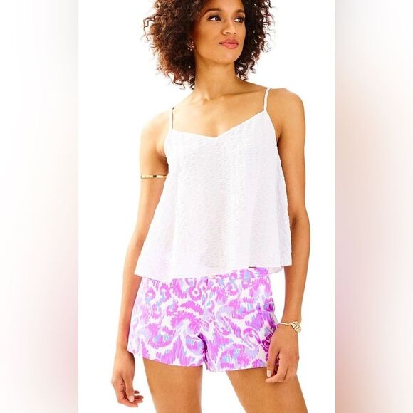 Lilly Pulitzer Adie Shorts Women's Size 00 Amethyst Flamingo Beach Bathers - Picture 1 of 13